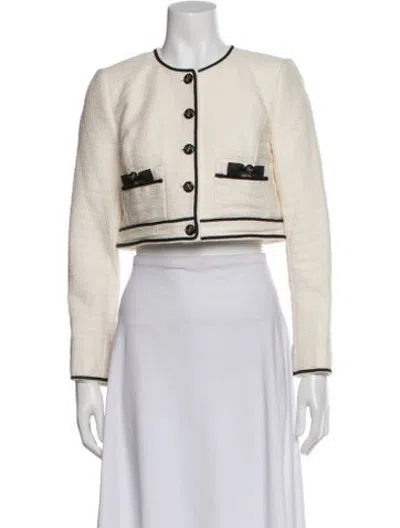 Pre-owned Loveshackfancy Tweed Tweed Pattern Jacket In Neutrals