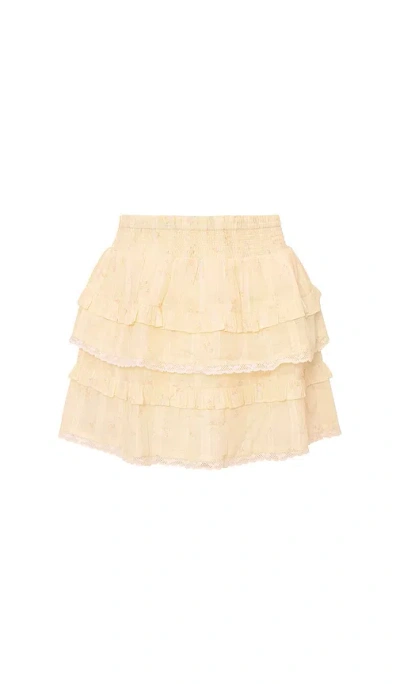 Loveshackfancy Tween Billie Skirt In Yellow
