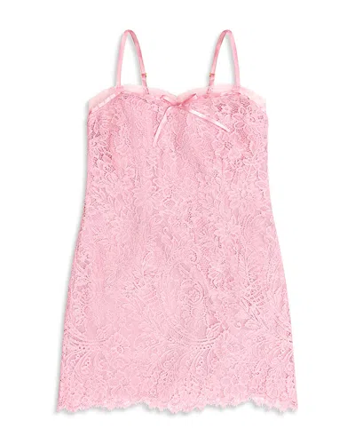 Loveshackfancy Tween Cleona Lace Mini Dress - Big Kid In Pink