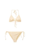 Loveshackfancy Tween Dannie Bikini In Brown