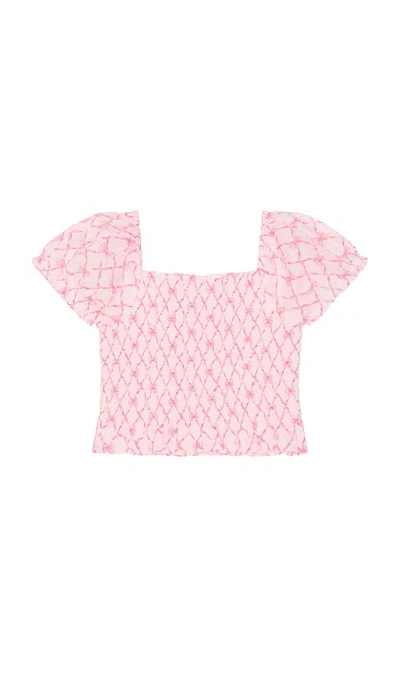 Loveshackfancy Tween Fabielle Top In Pink