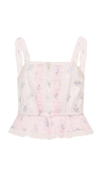 Loveshackfancy Tween Jessamine Top In Multi