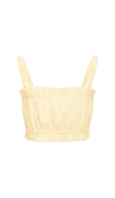 Loveshackfancy Tween Ken Top In Yellow