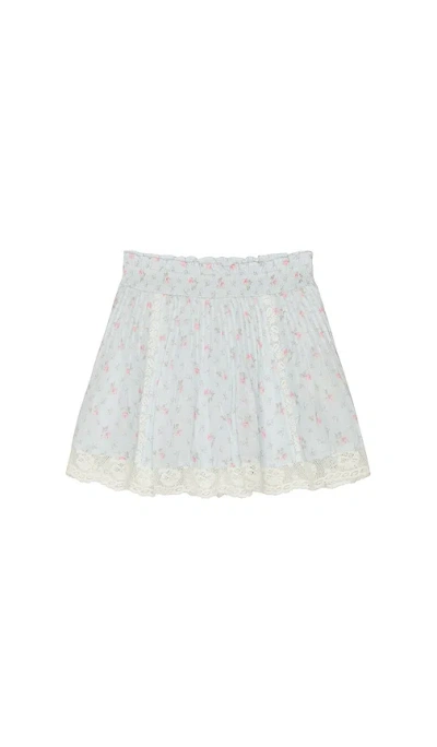 Loveshackfancy Tween Solena Skirt In Blue