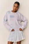Loveshackfancy Ty Flag Pullover Sweatshirt In Selvedge Sky In Multi