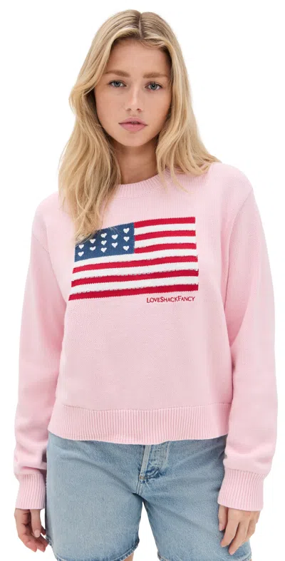 LOVESHACKFANCY TY PULLOVER BLUSHING LIBERTY