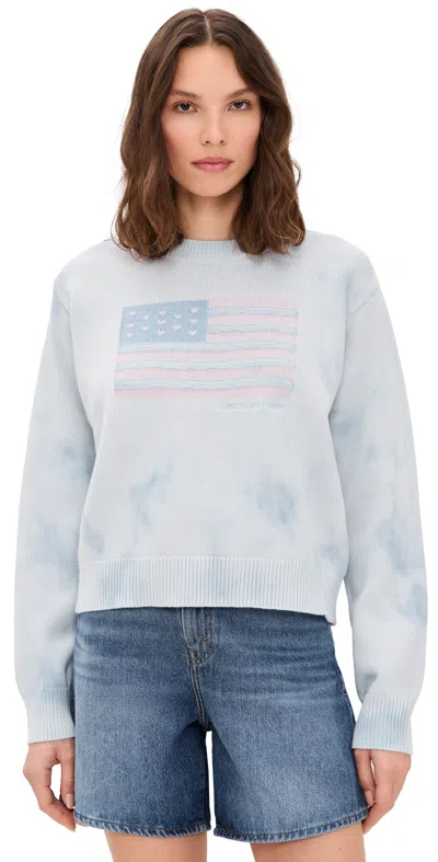 Loveshackfancy Ty Pullover Selvedge Sky In Blue