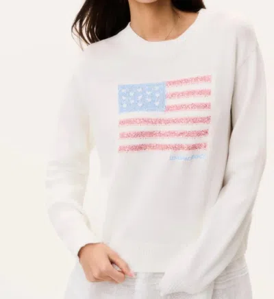Loveshackfancy Ty Sparkle Americana Pullover Sweatshirt In Pop Rocket In Multi