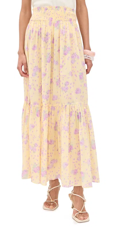 Loveshackfancy Umber Skirt Sunshine Dream In Orange