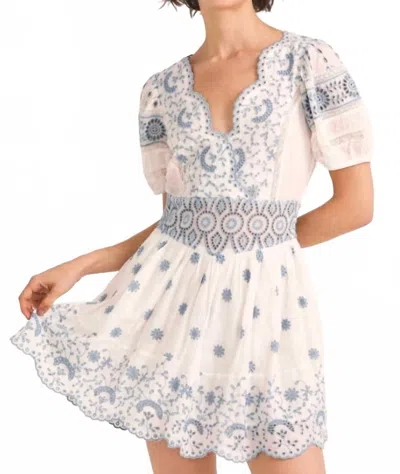 Loveshackfancy Valente Mini Dress In Antique White In Neutral