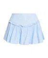 Loveshackfancy Vanina Ruffled Training Skort In Blue