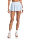 Loveshackfancy Vanina Ruffled Training Skort In Blue
