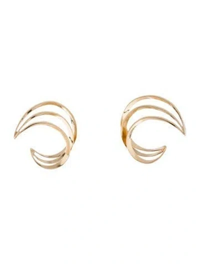 Pre-owned Loveshackfancy Velvet Flowers Hoop Earrings In Multi