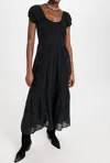 Loveshackfancy Vernon Dress In Black In Black