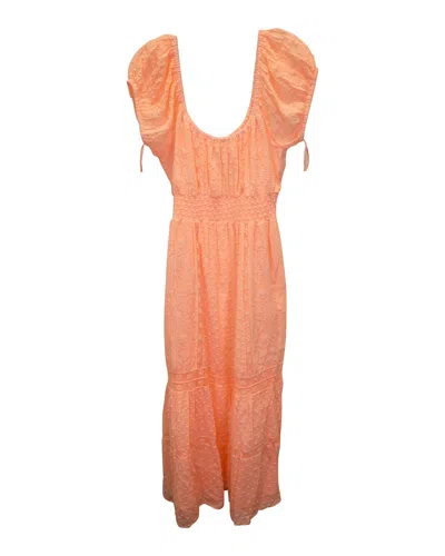 Loveshackfancy Vernon Maxi Dress In Orange Cotton