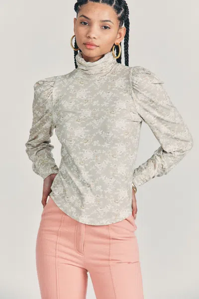 Loveshackfancy Vienna Turtleneck Desert Moon In Gray