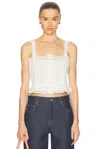 Loveshackfancy Vietta Cami Top In White