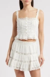 Loveshackfancy Vietta Lace-trim Cami In White