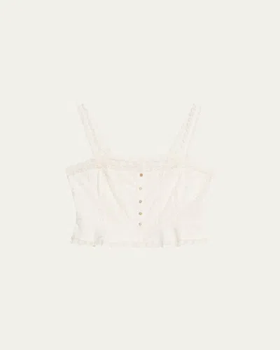 LOVESHACKFANCY VIETTA LACE-TRIM CAMI