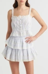 Loveshackfancy Aline Mini Dress In White In Vintage Voyage