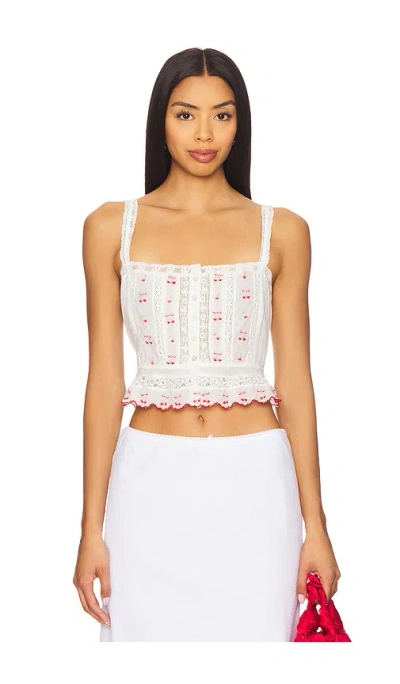 Loveshackfancy Vietta Top In White