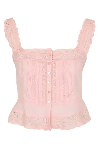 Loveshackfancy Vietta Top Bellerose Pink