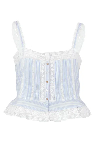 Loveshackfancy Vietta Top Vintage Voyage In Multi