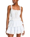 Loveshackfancy Aline Mini Dress In White In Vintage Voyage