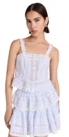 Loveshackfancy Aline Mini Dress In White In Vintage Voyage