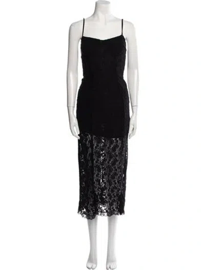 Pre-owned Loveshackfancy Vintage Long Dress In Black