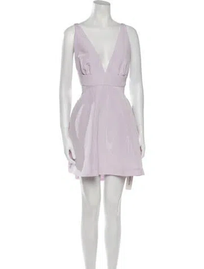 Pre-owned Loveshackfancy V-neck Knee-length Dress In Purple
