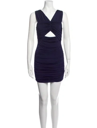 Pre-owned Loveshackfancy V-neck Knee-length Dress W/ Tags In Blue