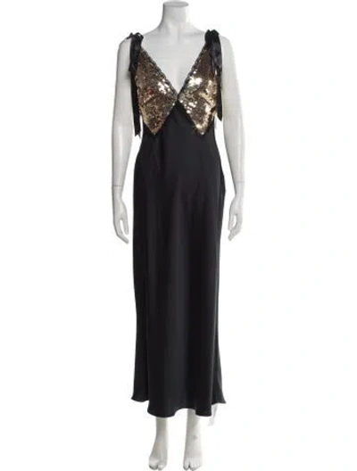 Pre-owned Loveshackfancy V-neck Long Dress W/ Tags In Multi