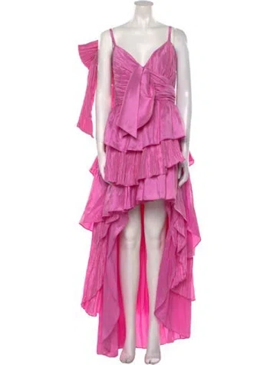 Pre-owned Loveshackfancy V-neck Long Dress W/ Tags In Pink