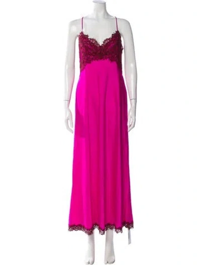 Pre-owned Loveshackfancy V-neck Long Dress W/ Tags In Pink