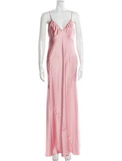 Pre-owned Loveshackfancy V-neck Long Dress W/ Tags In Pink