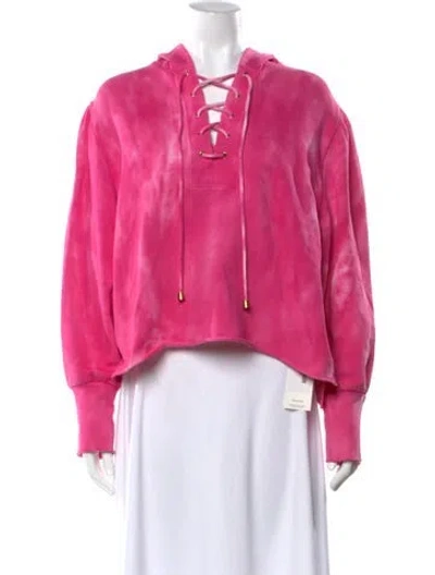 Pre-owned Loveshackfancy V-neck Long Sleeve Blouse In Pink