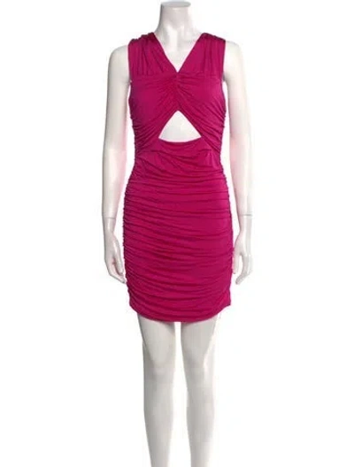 Pre-owned Loveshackfancy V-neck Midi Length Dress In Pink