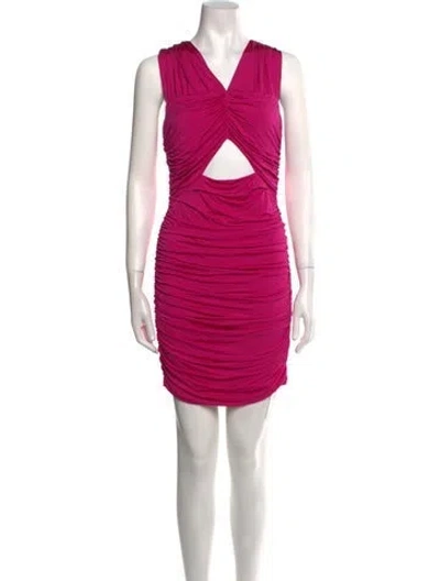 Pre-owned Loveshackfancy V-neck Midi Length Dress In Pink