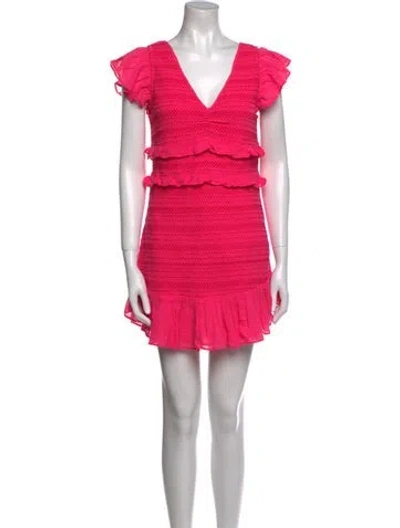 Pre-owned Loveshackfancy V-neck Midi Length Dress In Pink