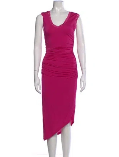 Pre-owned Loveshackfancy V-neck Midi Length Dress W/ Tags In Pink