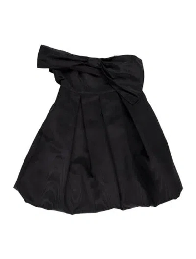 Pre-owned Loveshackfancy V-neck Mini Dress In Black