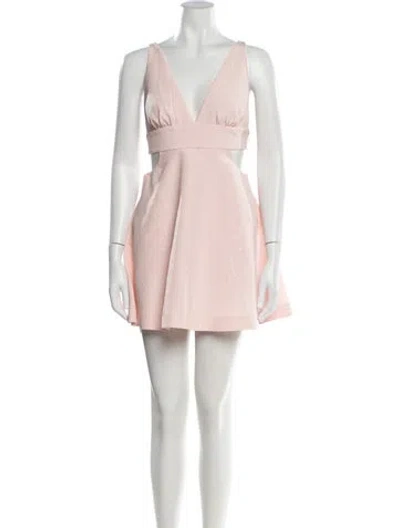 Pre-owned Loveshackfancy V-neck Mini Dress In Pink
