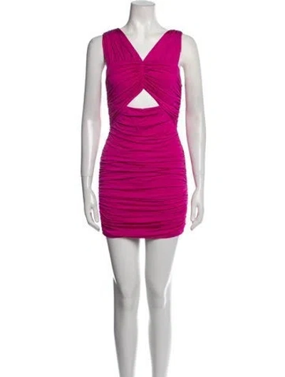 Pre-owned Loveshackfancy V-neck Mini Dress W/ Tags In Pink