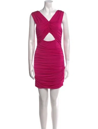 Pre-owned Loveshackfancy V-neck Mini Dress W/ Tags In Pink