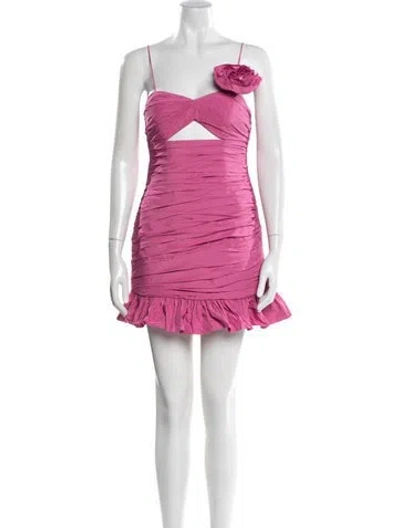 Pre-owned Loveshackfancy V-neck Mini Dress W/ Tags In Pink