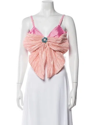 Pre-owned Loveshackfancy V-neck Sleeveless Top W/ Tags In Pink