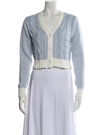 Pre-owned Loveshackfancy V-neck Sweater In Multi