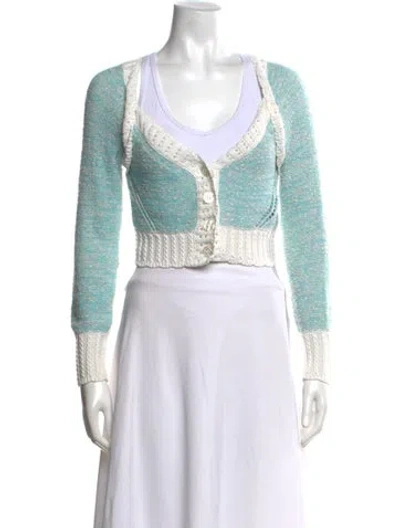 Pre-owned Loveshackfancy V-neck Sweater In Multicolor