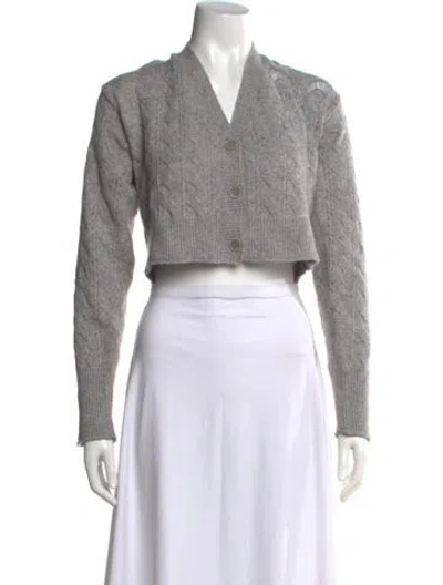 Pre-owned Loveshackfancy V-neck Sweater In Neutrals